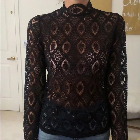 Nightcap sheer merletto lace top - Picture 1 of 5